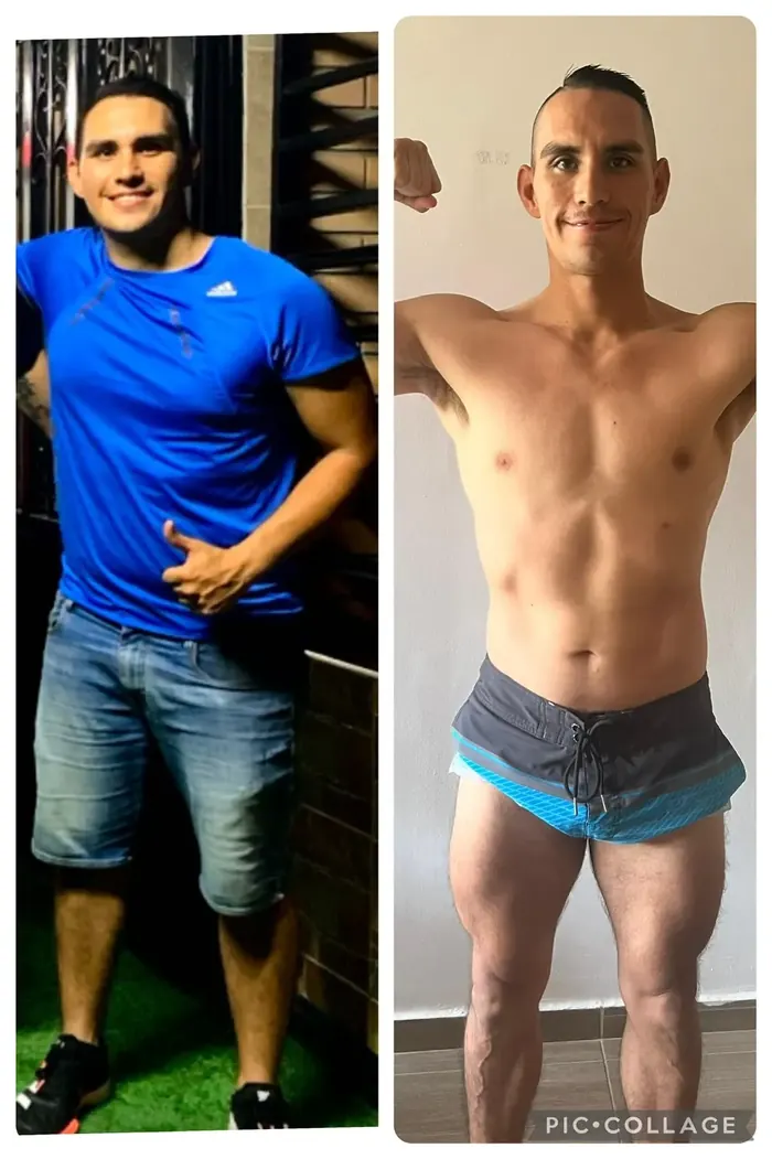 Antes y después de Cristhian Pérez
